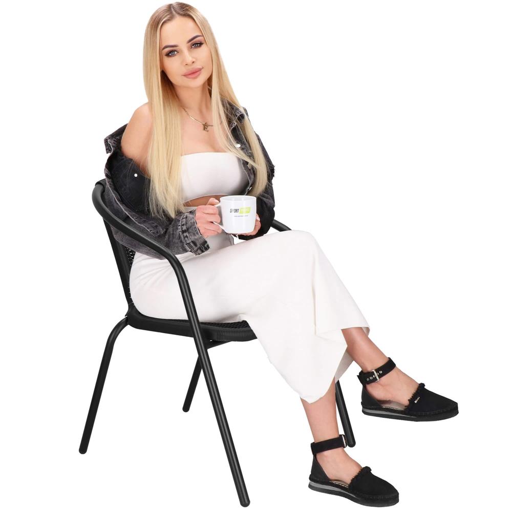 Záhradná stolička SPRINGOS GF1011 - čierna