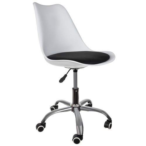 E-shop Otočná kancelárska stolička Malatec  - biela/čierna