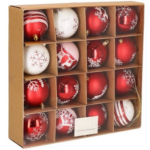 Vianočné gule na stromček 16 ks SPRINGOS CA0872