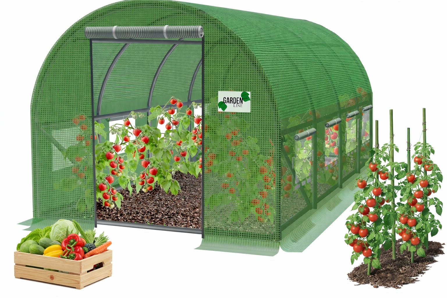 Záhradný fóliovník 4-segmentový 6m x 3m x 2m GARDEN LINE – TUN5613