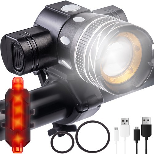 E-shop LED svetlá na bicykel T6 USB Trizand - 18669