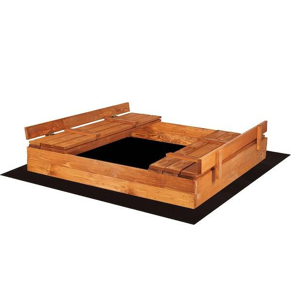 Drevené uzavreté pieskovisko 140x140cm impregnované PS140I