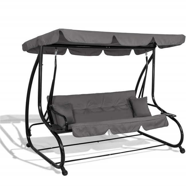 Záhradná hojdačka LINDA SPRINGOS GS0003-sivá