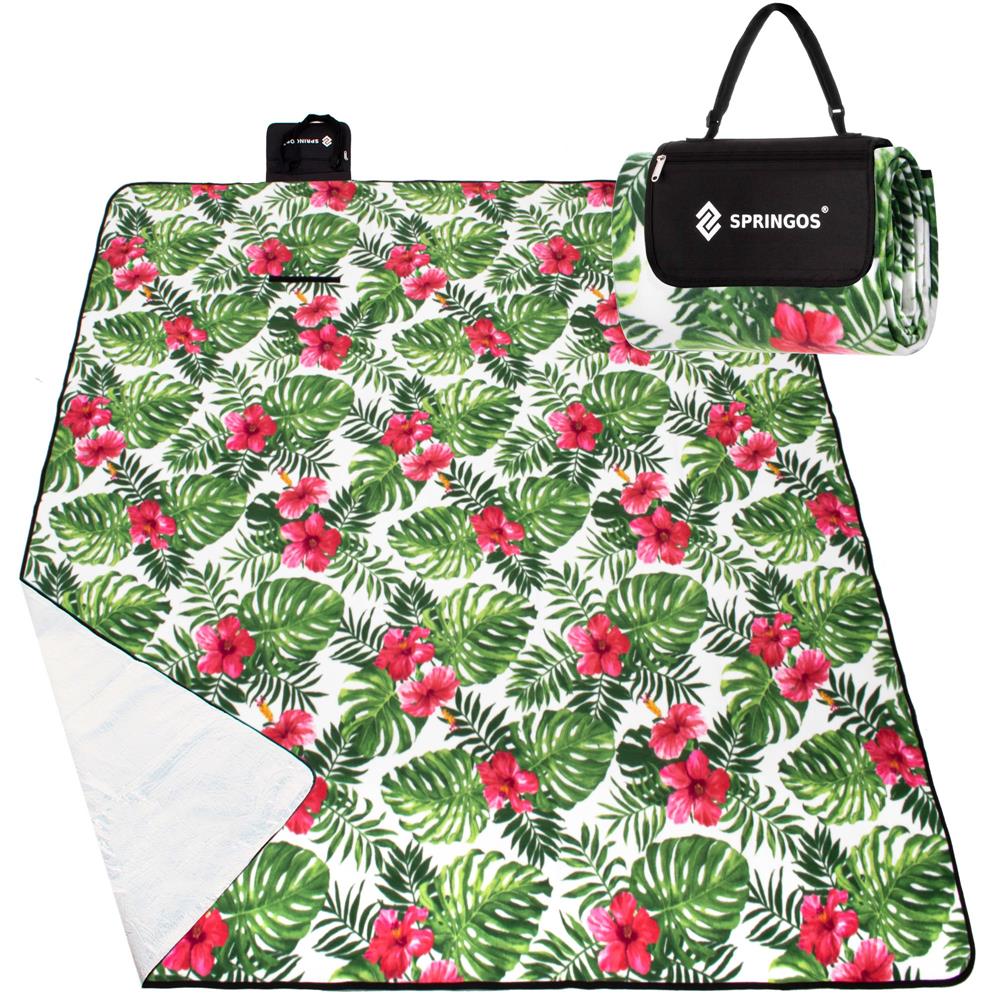 Pikniková deka 300x200 cm SPRINGOS PM021 – rastliny