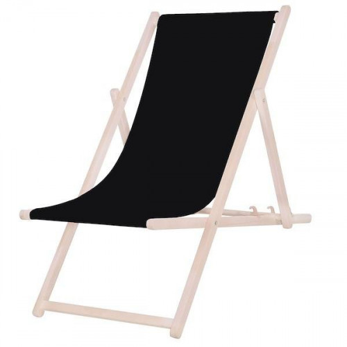 Drevené lehátko SPRINGOS DC003 OXFORD01 - čierne