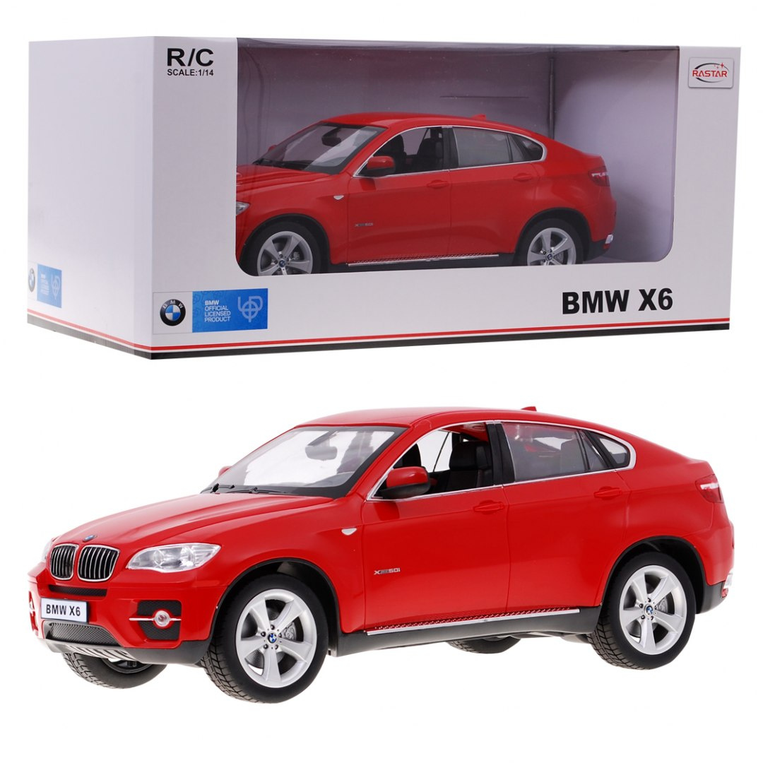 E-shop Auto na diaľkové ovládanie BMW X6 RASTAR model 1:14 SUV -cčervené