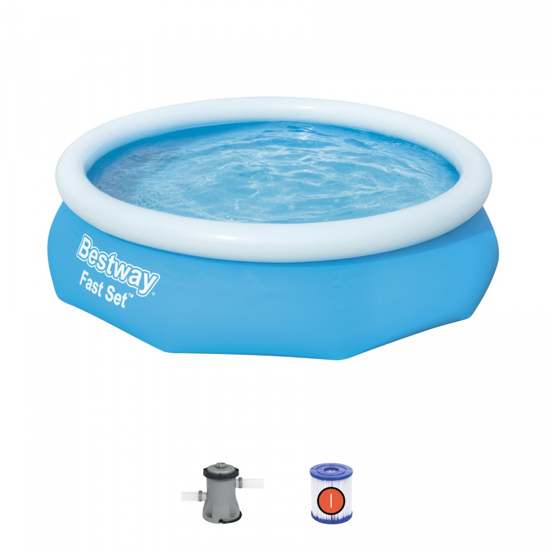E-shop Nafukovací bazén Bestway s kartušovou filtráciou 305x76 cm - 57270