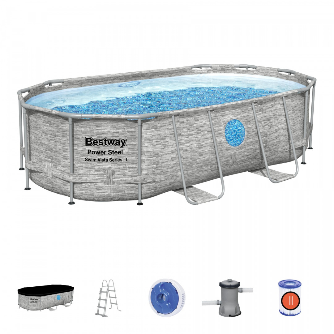 E-shop Bazén 427 cm x 250 cm x 100 cm Power Steel Swim Bestway- 56714