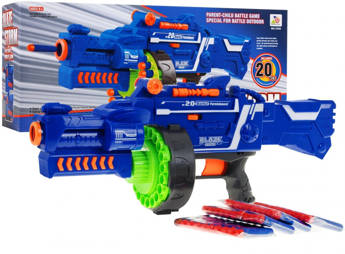 RAMIZ Samopal Blaze Storm + 20 dlhých penových nábojov ZMI.ZC7050