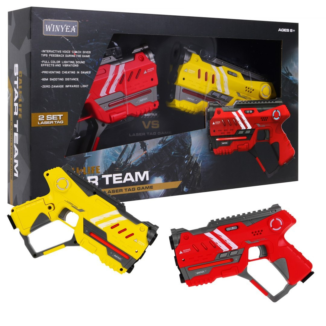 Laserové zbrane LASER TAG 7008 -červená/žltá