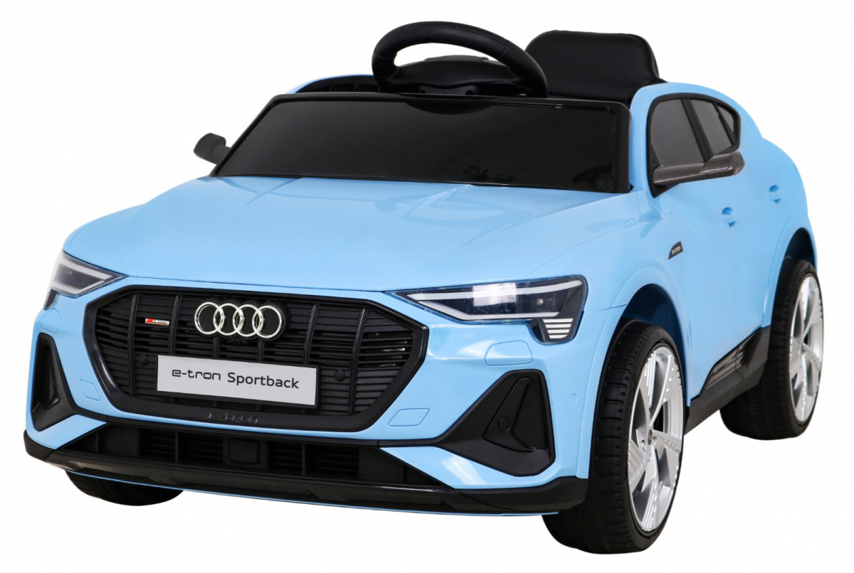 Audi E-Tron Sportback modré – Elektrické auto pre deti s pohonom 4x4, diaľkovým ovládaním