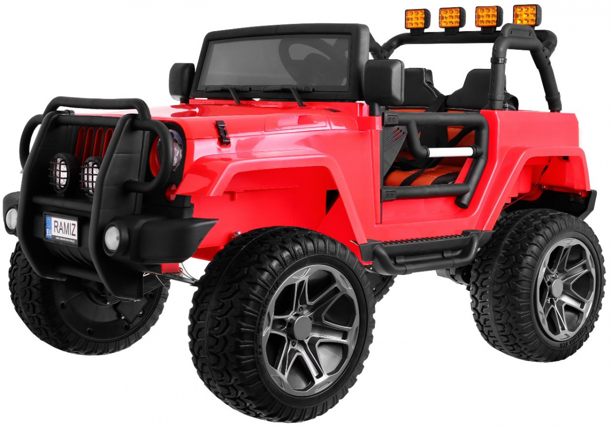 E-shop Elektrické autíčko Monster Jeep 4x4 Ramiz WXE1688 - červené