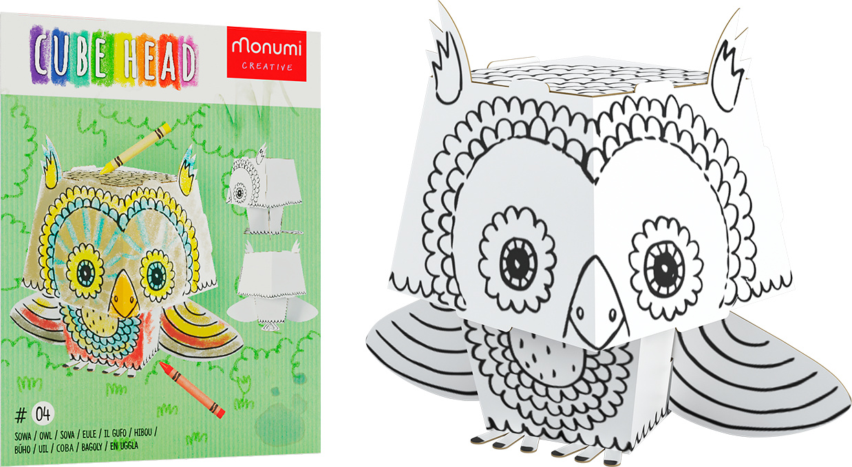3D omaľovánka sova MCH-000104