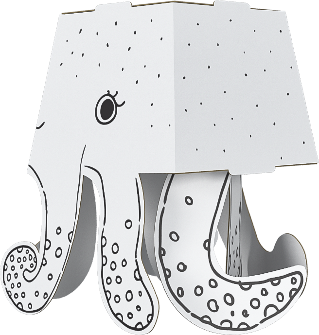 E-shop 3D omaľovánka chobotnica Ramiz MCH-000106