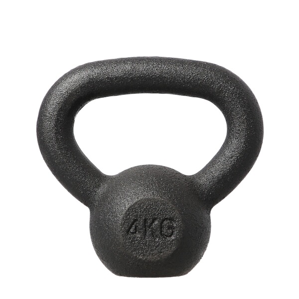Liatinový kettlebell HMS KZG04 4 kg - čierny