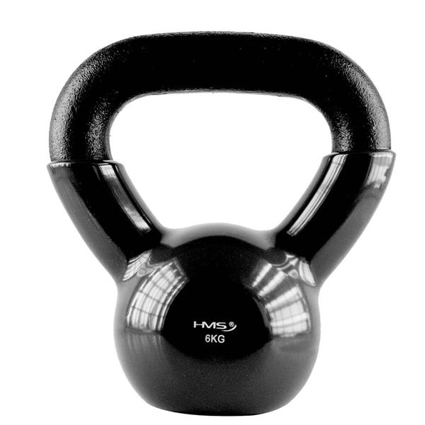 E-shop Kettlebell pokrytý vinylom HMS KNV06 6 kg - čierny