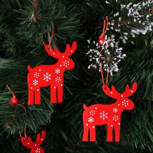 Vianočné ozdoby 3 ks SPRINGOS CA0654 - sobíky