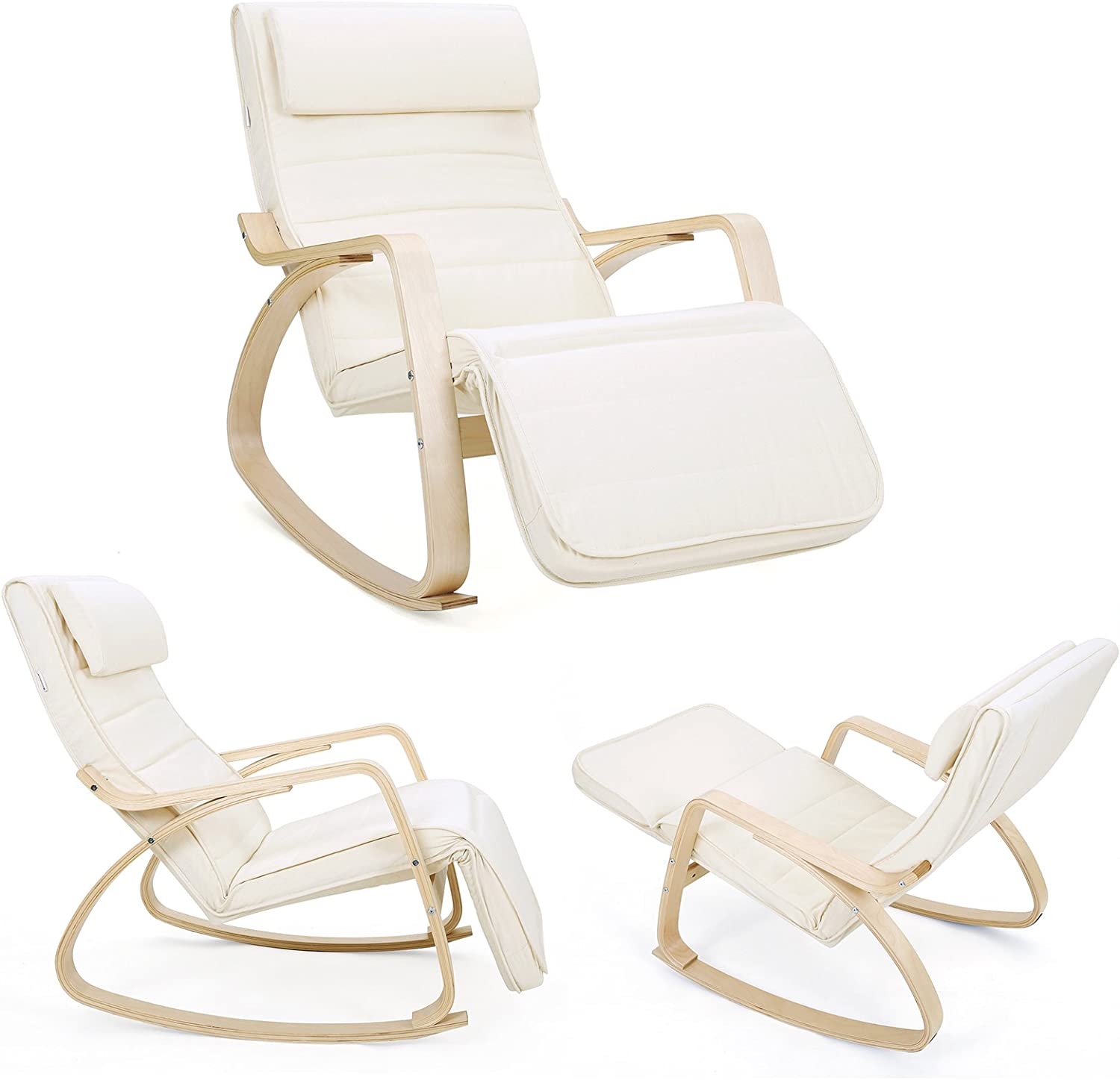 Hojdacie kreslo SONGMICS LYY10M  - béžové