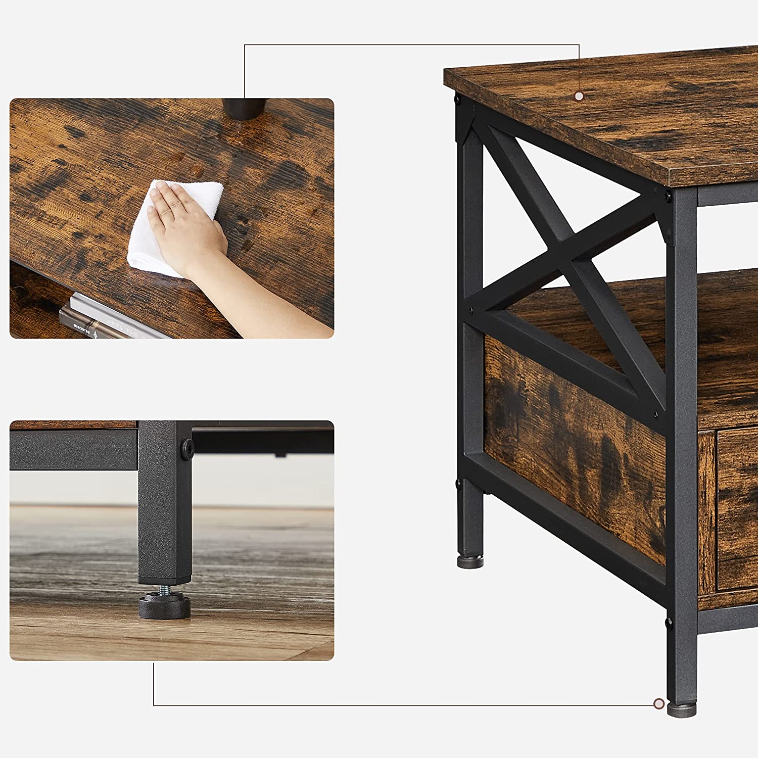 Konferenčný stolík VASAGLE LCT201B01