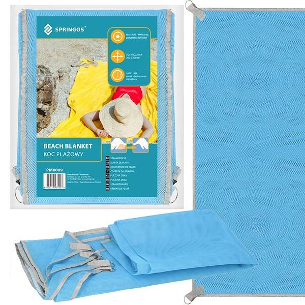 E-shop Plážový uterák 200x2000 cm SPRINGOS PM0009 - modrý