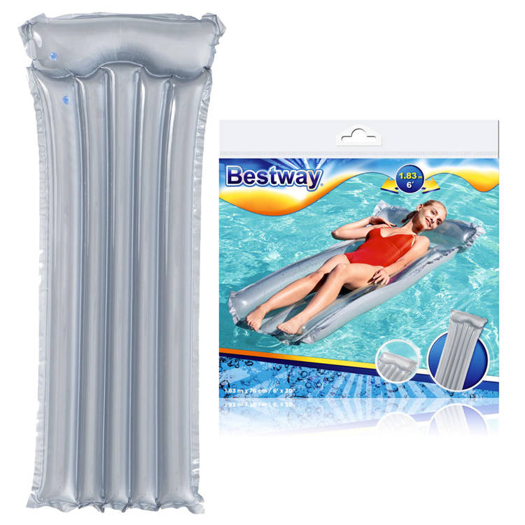 Nafukovačka Beach Deluxe 183 x 76 cm Bestway 44013 - strieborná