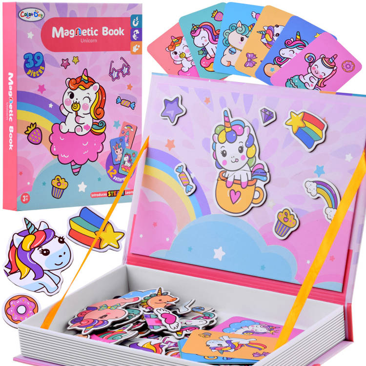Jokomisiada Magnetické puzzle rozprávkový Unicorn 39 dielikov ZA4406