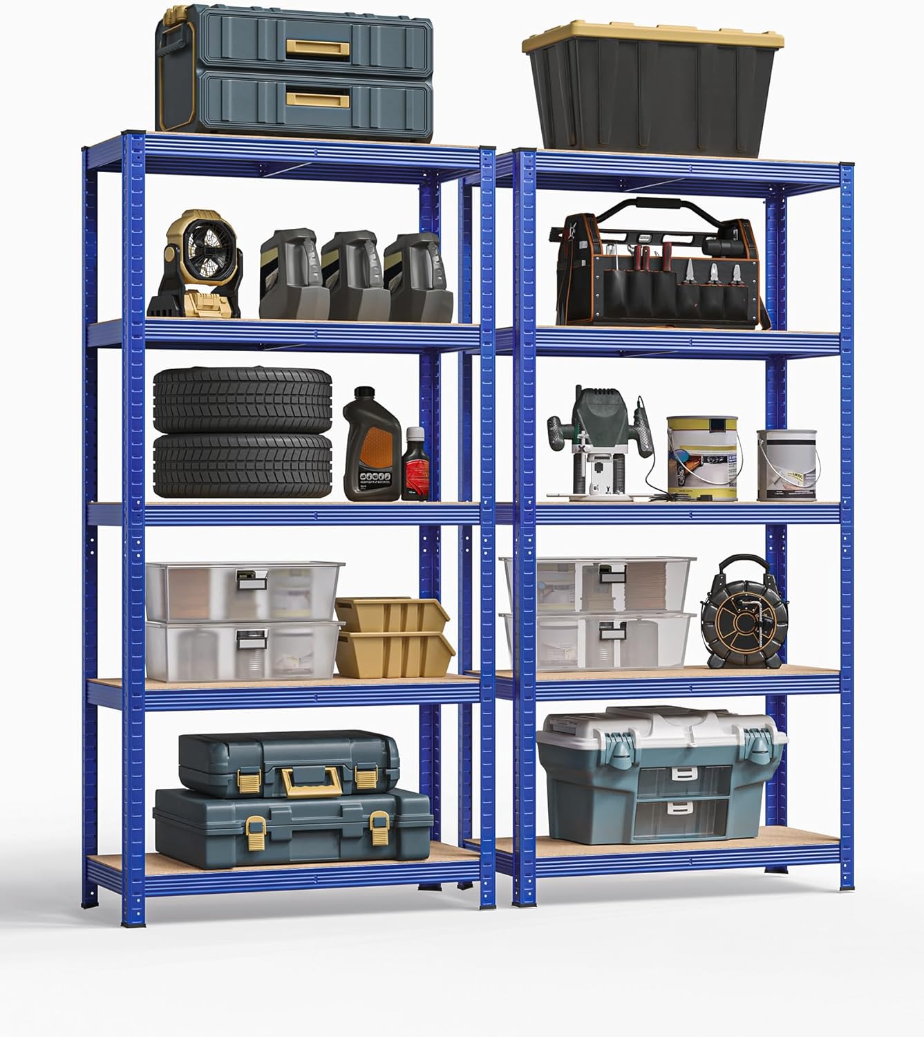 Policové regály 2 ks 180 x 90 x 40 cm SONGMICS - GLR042Q01