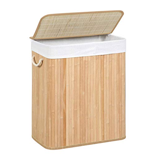 Bambusový kôš na bielizeň 100 l SONGMICS LCB071N02