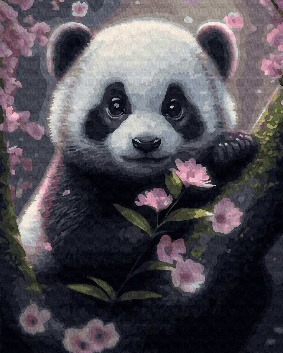 Maľovanie podľa čísel 40x50 RAMIZ - panda