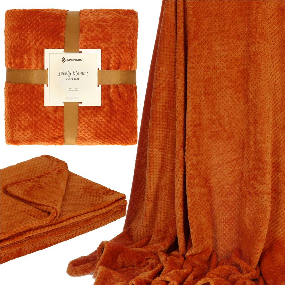 Deka 200x220 cm Ruhhy SPRINGOS HA7288 - oranžová