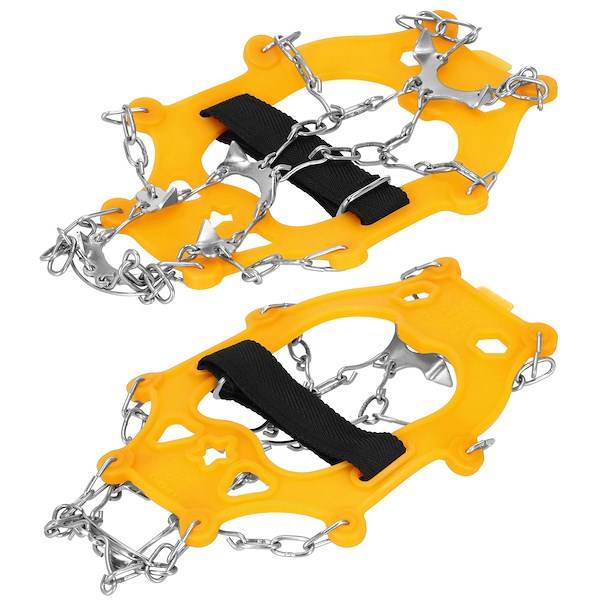 Protišmykové návleky na obuv – oceľové turistické mačky CS0071, 36–40 oranžové