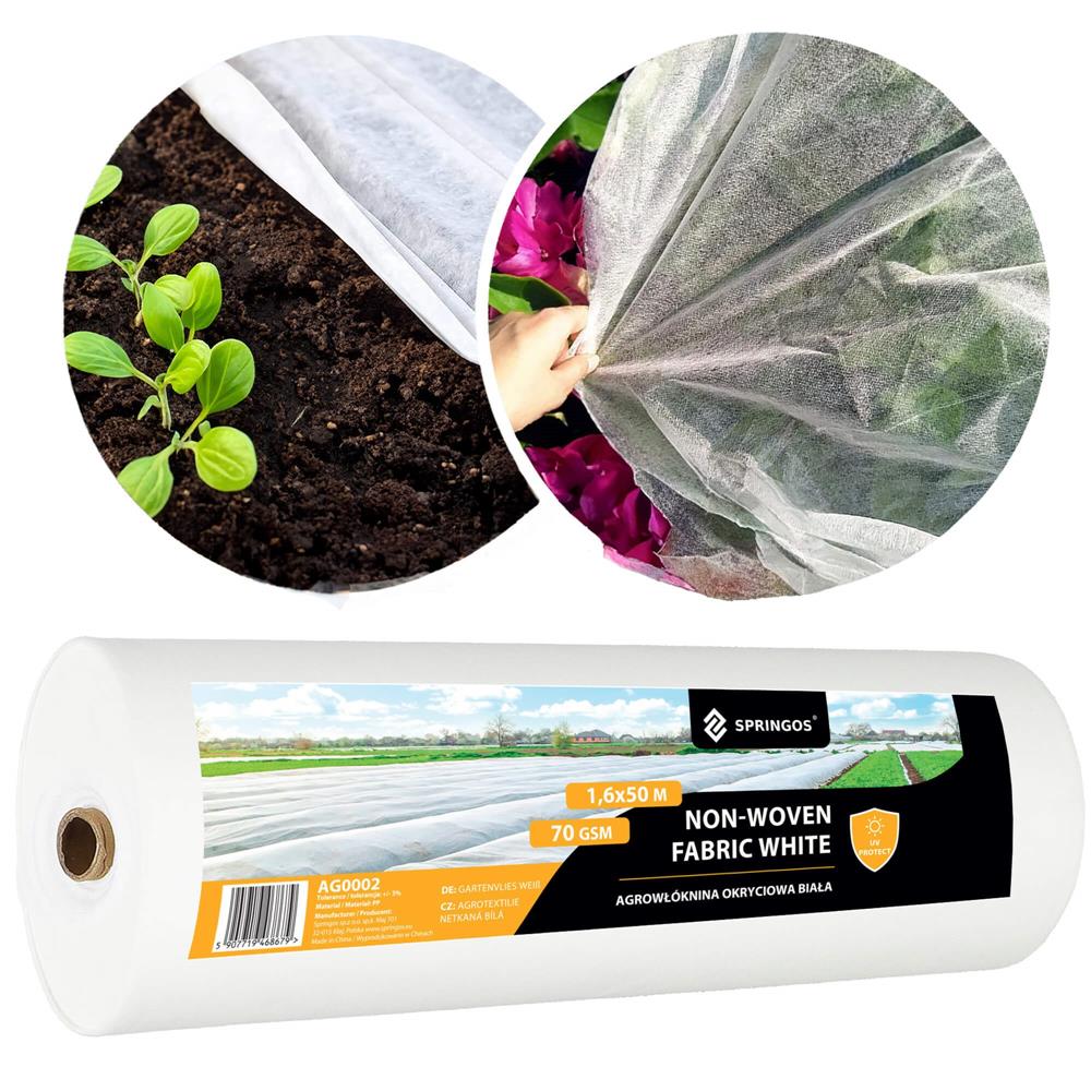 Zimná agrotextília 70gsm 50x1,6m SPRINGOS AG0002