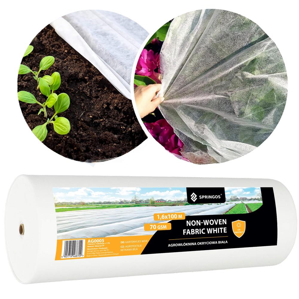 Zimná agrotextília 70gsm 100x1,6m SPRINGOS AG0005
