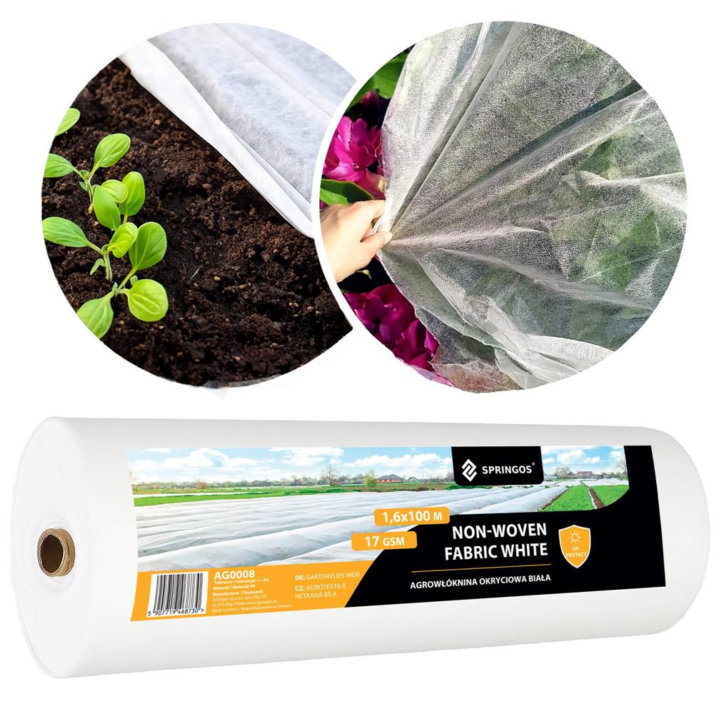 Zimná agrotextília 17gsm 100x1,6m SPRINGOS AG0008