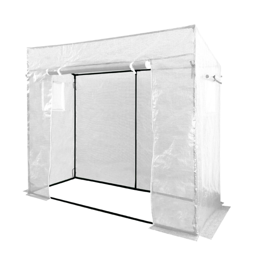Záhradný fóliovník biely 200x77x168/146 cm GardenLine TUN0766