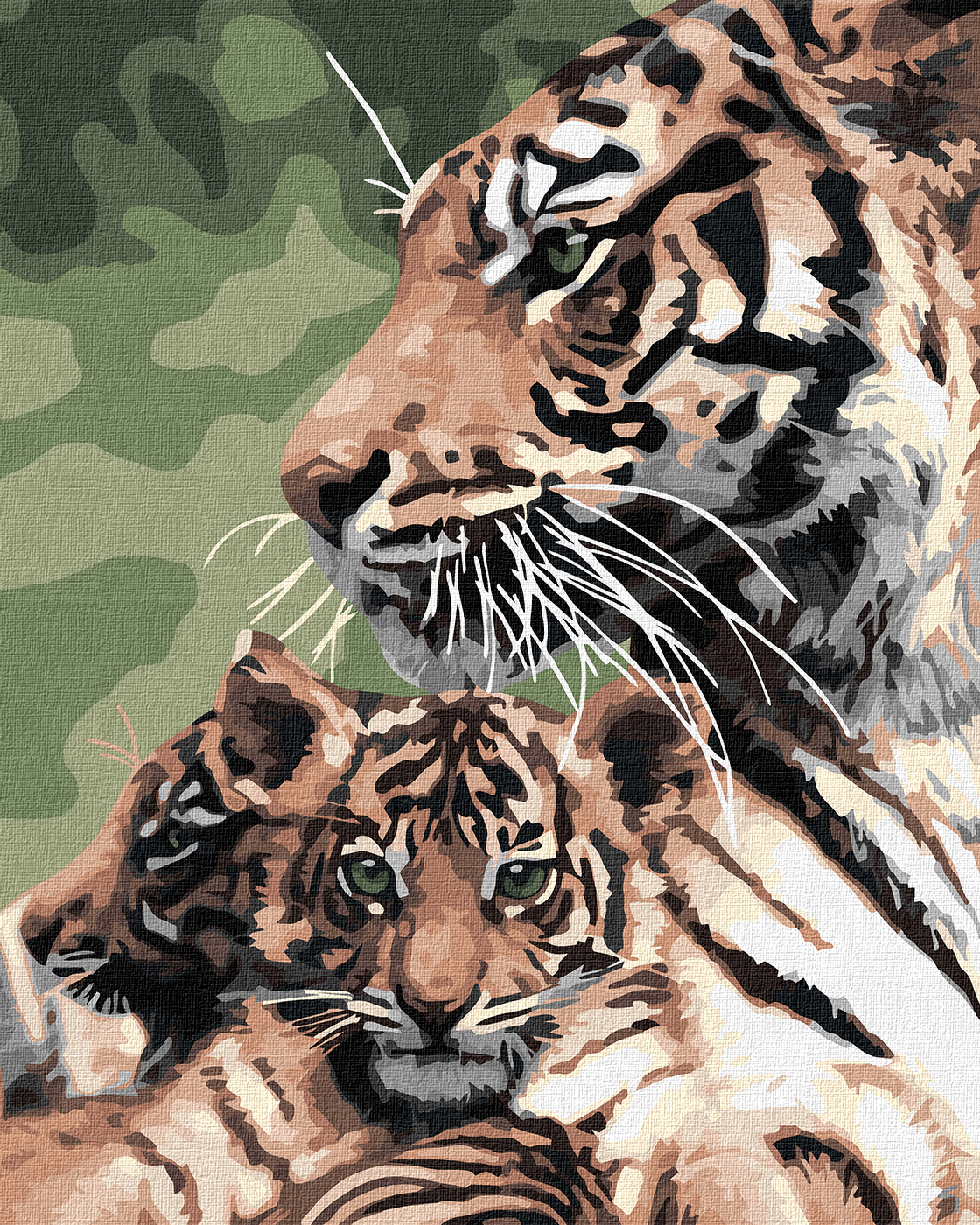 Maľba podľa čísel 40x50 plátno + farby + štetce - Striped Family
