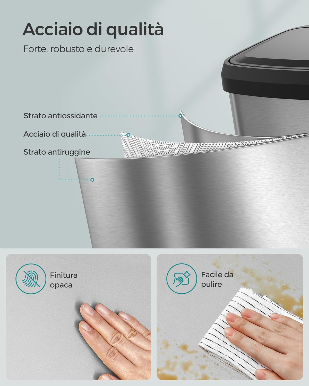 SONGMICS Odpadkový kôš 50 lSONGMICS LTB530E50