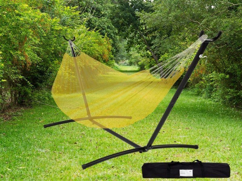 GARDEN LINE Rám na hojdaciu sieť 260x107x100 cm  Gardenline HAM2535 - čierny