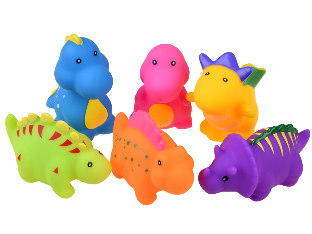 Jokomisiada Gumové hračky do vane Dinosaury 6 ks ZA4341