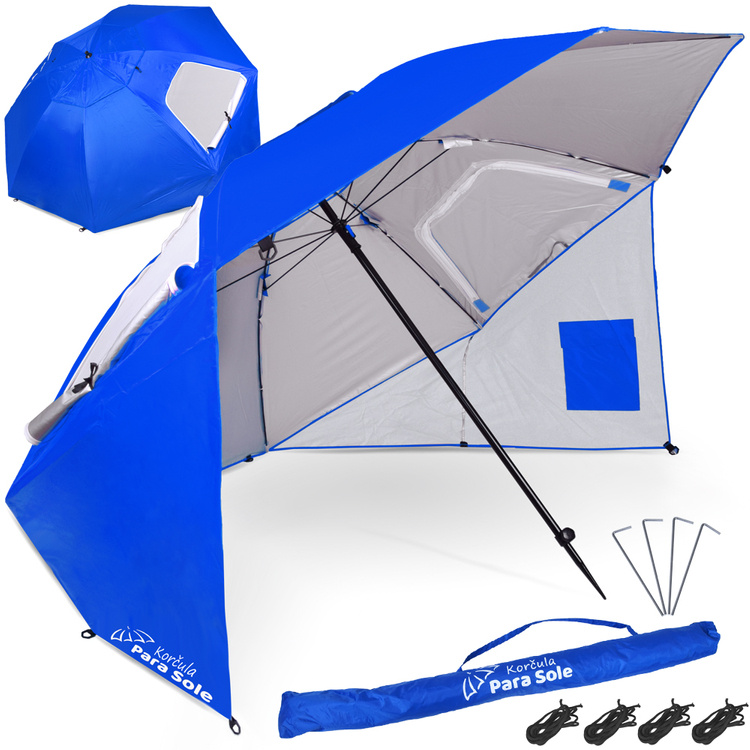 Plážový slnečník Korcula Para Sole UPF 50+ SP0784 - modrý
