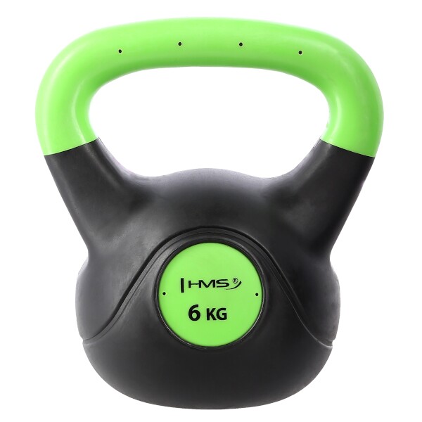 Plastový kettlebell HMS KPC 6 kg - zelený