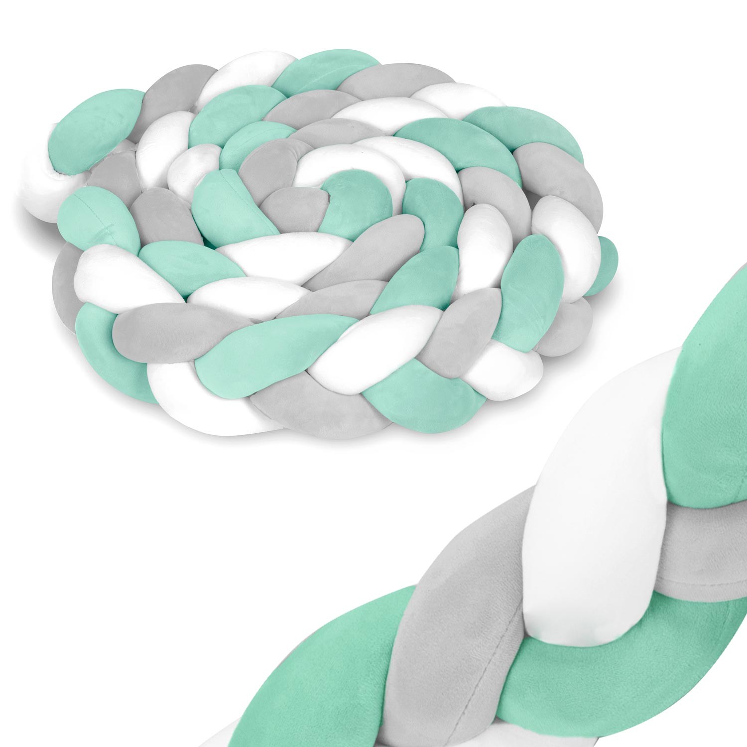 Ochranný mantinel do postieľky 3 m RicoKids 722102 - mätový