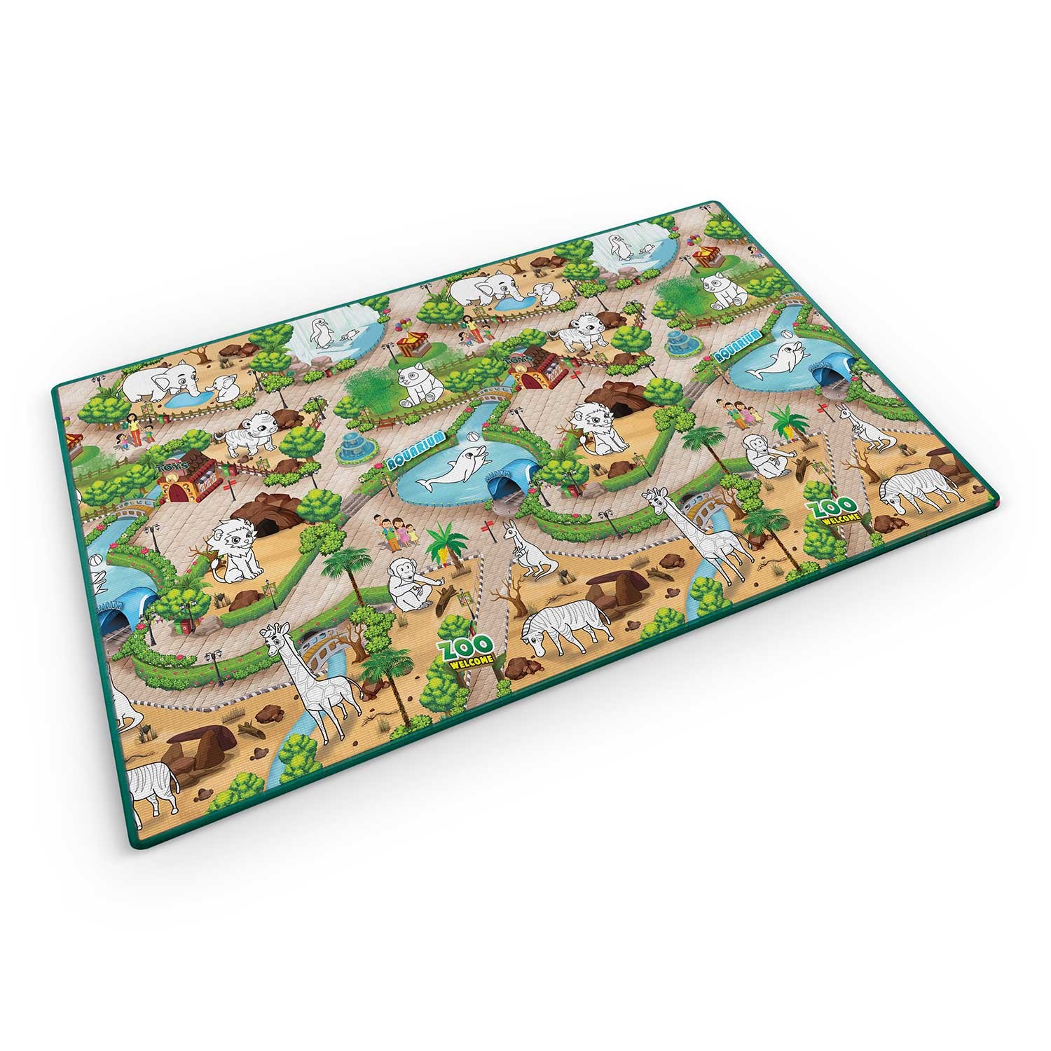 XXL farbiaca podložka 200 x 120 x 0,3 cm Ricokids model RK-343 ZOO