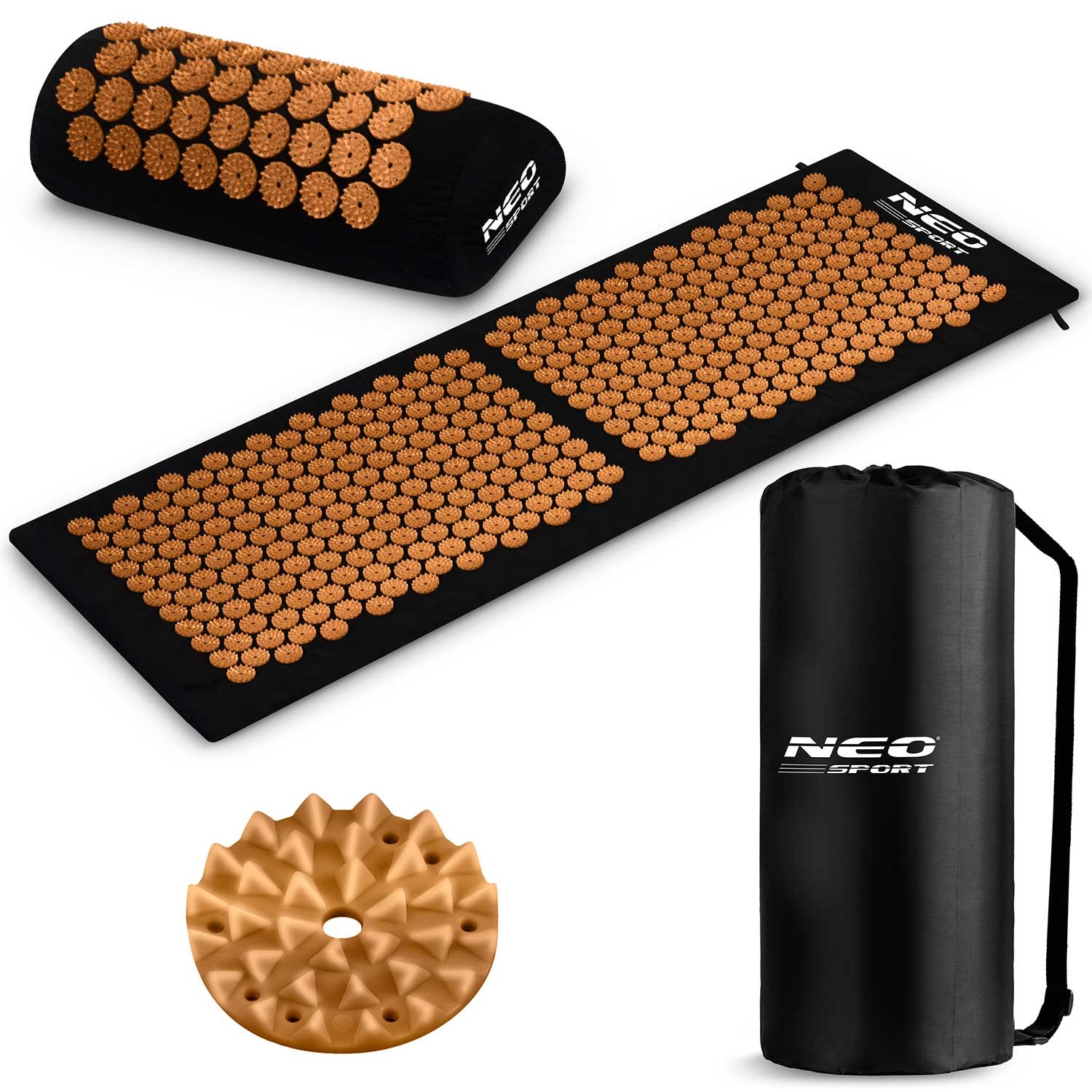 NEO Akupresúrna podložka s hrotmi Neo-Sport NS-901 - čierna/zlatá