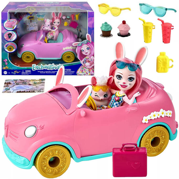 Bábika Enchantimals zajačik do auta Bree Bunny ZA5468