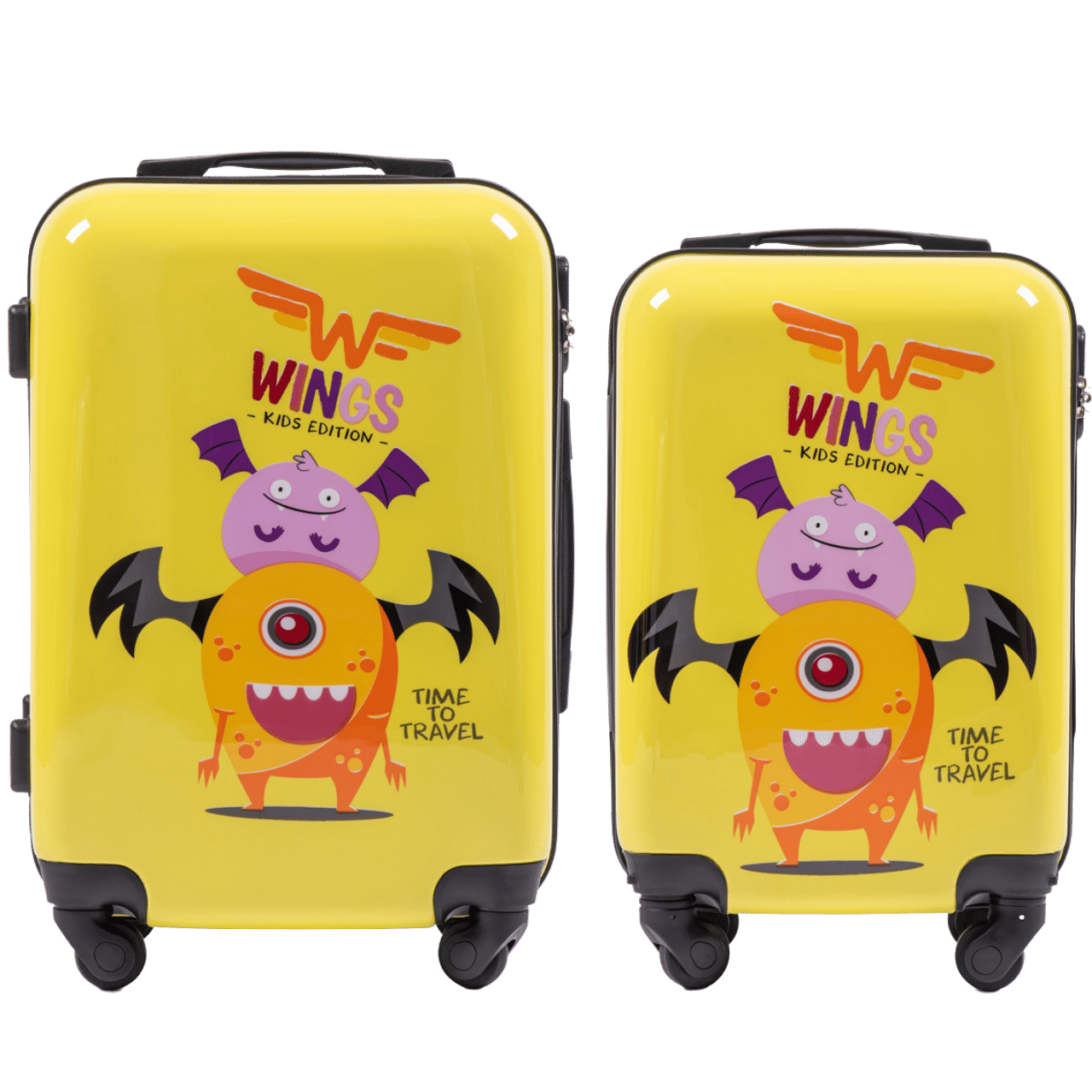 Sada cestovných kufrov XS+S WINGS MONSTER KD01 - žltá