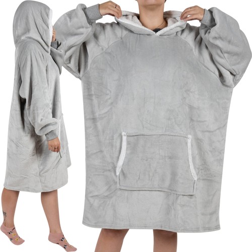 Oversize mikina/deka XXL Ruhhy 24402 - sivá