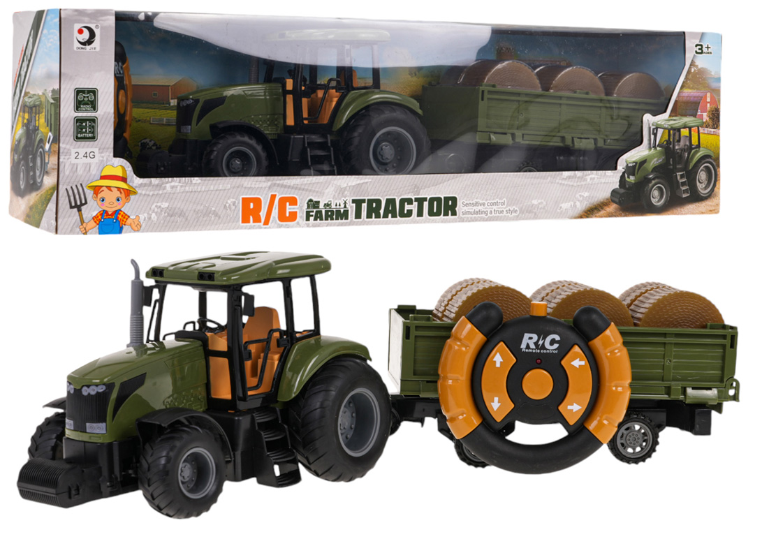 RAMIZ Zelený R/C traktor a príves ZRC.1908-7