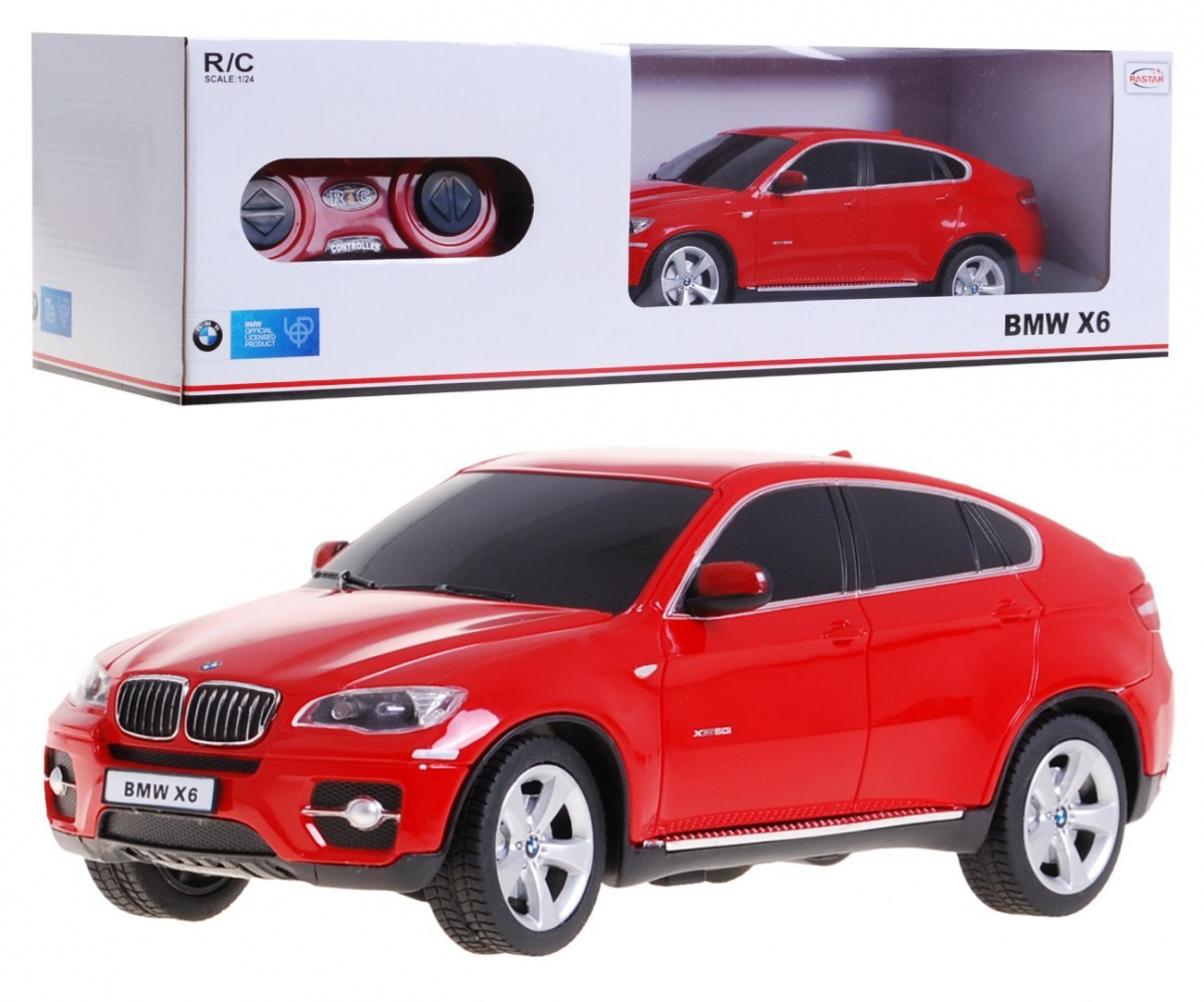 BMW X6 červený RASTAR model 1:24 SUV auto na diaľkové ovládanie