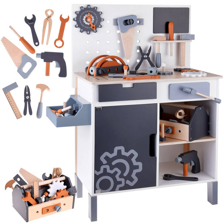 Jokomisiada Veľká drevená dielňa + náradie a DIY box ZA4836